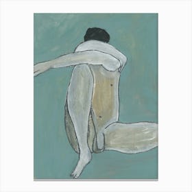 male nude art homoerotic print gay art man naked full frontal nude male form painting Canvas Print