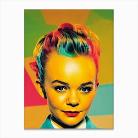 Carey Mulligan Colourful Pop Movies Art Movies Canvas Print