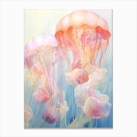 Sea Nettle Jellyfish Watercolour 6 Canvas Print