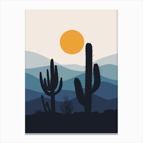 Cactus In The Desert 46 Canvas Print