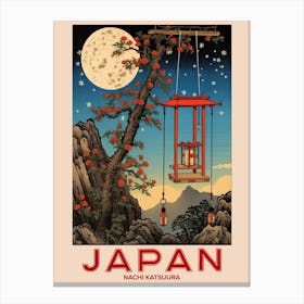 Nachi Katsuura, Visit Japan Vintage Travel Art 3 Canvas Print