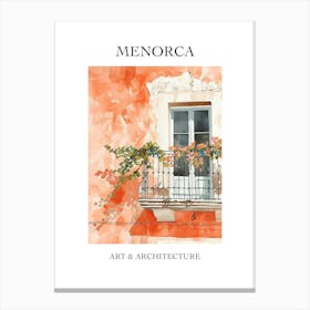Menorca Travel And Architecture Poster 4 Canvas Print
