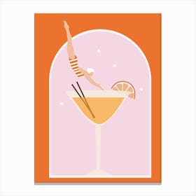 Swimming in Cocktail  Canvas Print