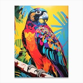 Colourful Bird Painting Falcon 1 Canvas Print
