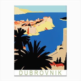 Dubrovnik, Aerial View On Adriatic Sea Canvas Print