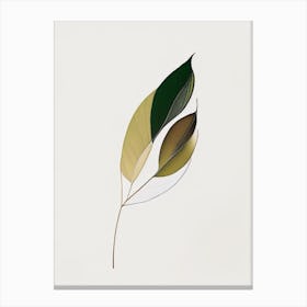 Olive Leaf Abstract Canvas Print