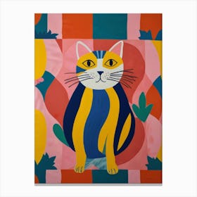 Cat On A Plate 1 Canvas Print