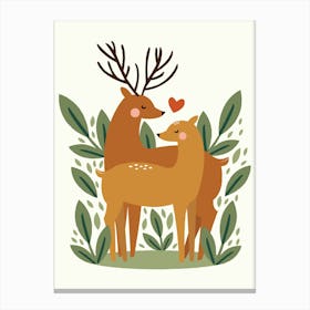 Deer Love Canvas Print
