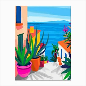 Mediterranean Seaside Canvas Print