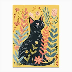 Chartreux Cat Storybook Illustration 4 Canvas Print