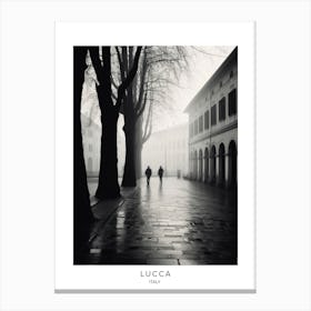 Poster Of Lucca, Italy, Black And White Analogue Photography 3 Canvas Print