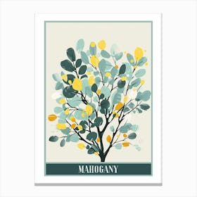 Mahogany Tree Flat Illustration 3 Poster Canvas Print