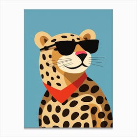 Little Jaguar 4 Wearing Sunglasses Canvas Print