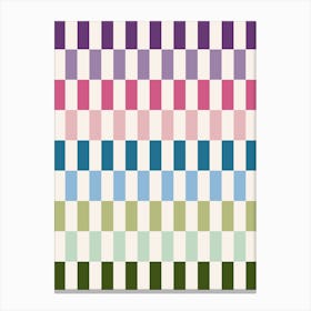 Retro Colorful Stripes Canvas Print