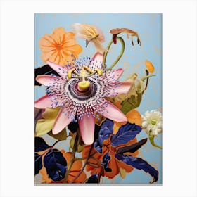 Surreal Florals Passionflower 3 Flower Painting Canvas Print