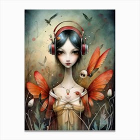 Fairy Headphones Canvas Print