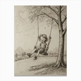 Swinging Girl 2 Canvas Print