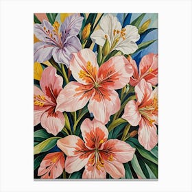 Pastel Alstroemeria no1 Canvas Print