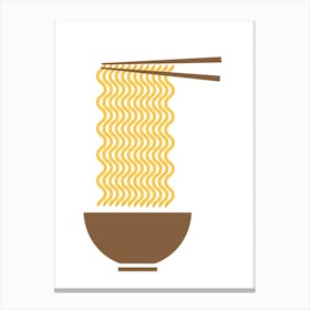 Asian Noodle Vector Illustration Canvas Print