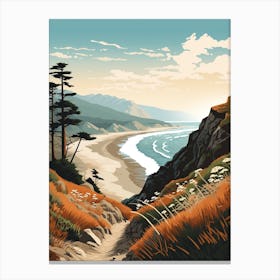 Lost Coast Trail Usa Hiking Trail Landscape Canvas Print