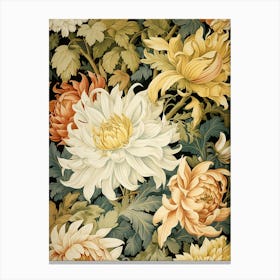 Wallpaper Chrysanthemums Canvas Print