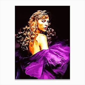 Taylor Swift Purple Dress Canvas Print