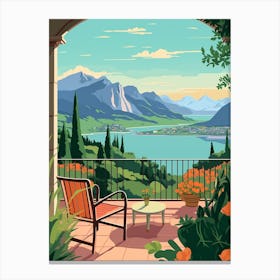 Montenegro 1 Travel Illustration Canvas Print