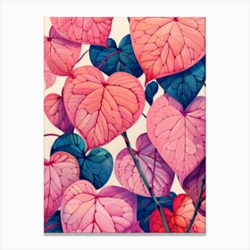 Heart Leaves Canvas Print