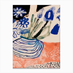 Still Life With Blue Flowers Canvas Print