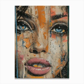 Woman With Blue Eyes Canvas Print