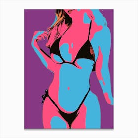 Abstract Geometric Sexy Girl (37) Canvas Print