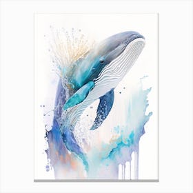 Southern Bottlenose Whale Storybook Watercolour  (1) Canvas Print
