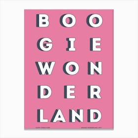Boogie Wonderland, Earth, Wind & Fire Disco Colourful, Pink Canvas Print