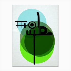 Dodo in green & blue Canvas Print