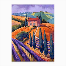 Lavender Fields In Tuscany Canvas Print