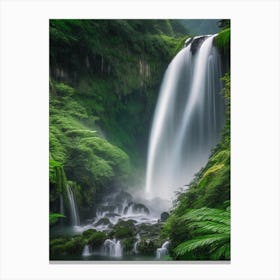 Shifen Waterfall, Taiwan Realistic Photograph (1) Canvas Print
