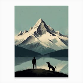 Man And His Dog Canvas Print
