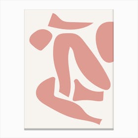 Deconstructed Body Detail Pink Canvas Print