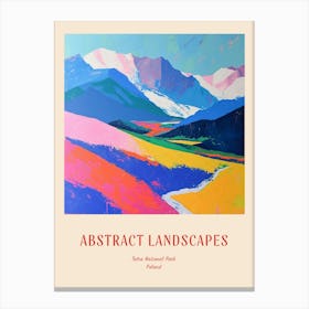 Colourful Abstract Tatra National Park Poland 1 Poster Canvas Print