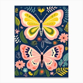 Butterflies And Flowers Canvas Print