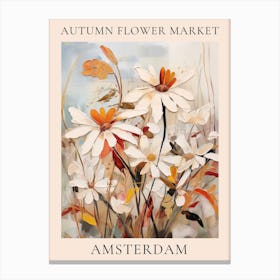 Autumn Flower Market Poster Amsterdam 2 Canvas Print