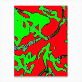 Red And Green Abstract Canvas Print