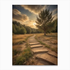 Path To The Sunset Canvas Print