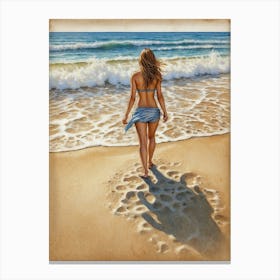 Beach Walk 1 Canvas Print