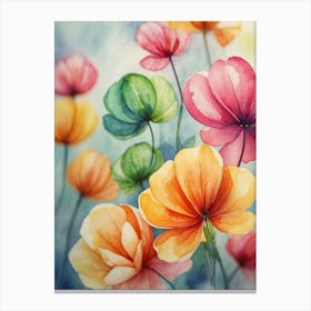 Watercolor Flowers 49 Canvas Print