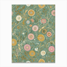 Floral In Pastel Canvas Print