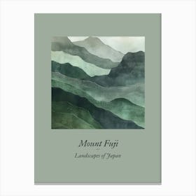 Landscapes Of Japan Mount Fuji Canvas Print