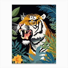 Tiger In The Jungle 23 Canvas Print