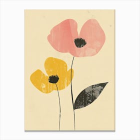 Stockholm Flower Market Boho Minimalist Style Canvas Print