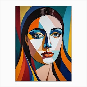 Woman Portrait In The Style Of Pop Art (66) Canvas Print